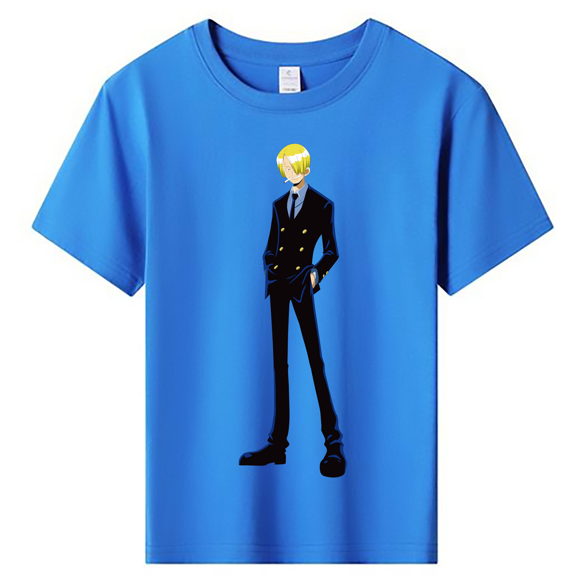 ワンピース サンジ ONE PIECE Sanji 綿100％キッズTシャツ（フロントプリント）